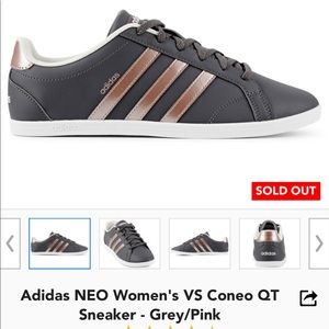SOLD- Adidas NEO VS CONEO QT Gray/Rose Gold